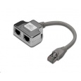 Rozvádzač PREMIUMCORD RJ45 (1 port ISDN + 1 port RJ45 10/100Base T)