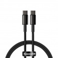Baseus Tungsten Gold USB-C na USB-C Rýchlonabíjací / dátový kábel 100W 1m, čierny
