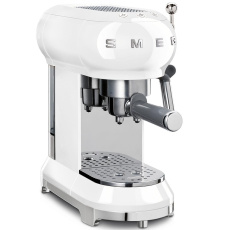 Smeg ECF01WHEU ruční kávovar na espresso, 1350 W, 15 bar, termoblok, pasivní ohřívač šálků, bílý