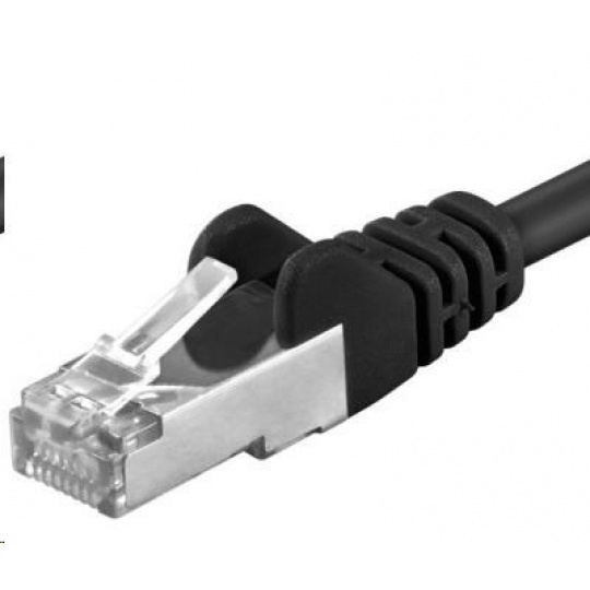 PREMIUMCORD Patch kábel CAT6a S-FTP, RJ45-RJ45, AWG 26/7 7m čierny