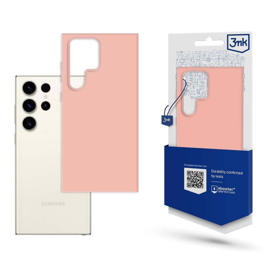 3mk ochranný kryt Matt Case pro Samsung Galaxy S23 Ultra (SM-S918) lychee/růžová