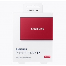 Externý disk SSD Samsung - 500 GB - červený