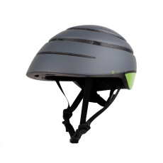 ACER Foldable Helmet (skládací helma), šedá se zeleným reflexním pruhem vzadu, velikost M (56-59 cm), 340 gr