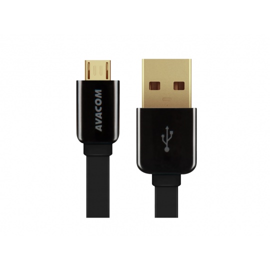 Kábel AVACOM MIC-40K USB na Micro USB, 40 cm, čierny