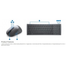 Dell Multi-Device Wireless Keyboard and Mouse - KM7120W - US International (QWERTY) Dell Multi-Device Wireless Keyboard and Mouse - KM7120W - US International (QWERTY)