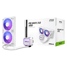 ASROCK Vodní chladič Pro White 240 ARGB, 2x120mm, LGA1851, AM5, bílá
