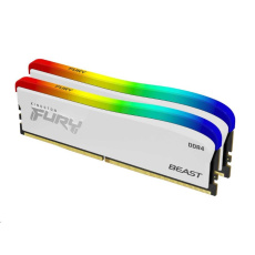 DIMM DDR4 16GB 3600MT/s CL17 (Kit of 2) KINGSTON FURY Beast White RGB SE