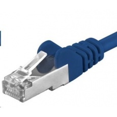 PREMIUMCORD Patch kábel CAT6a S-FTP, RJ45-RJ45, AWG 26/7 5m modrý