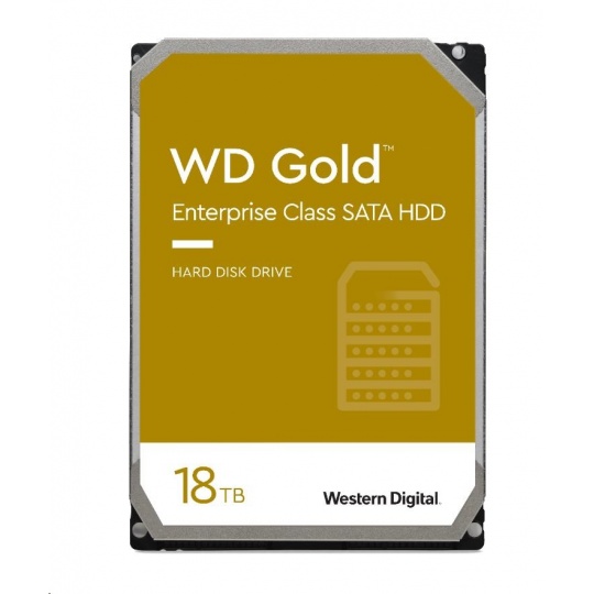 WD GOLD WD181KRYZ 18TB SATA/ 6Gb/s 512MB cache 7200 otáčok za minútu, CMR, Enterprise