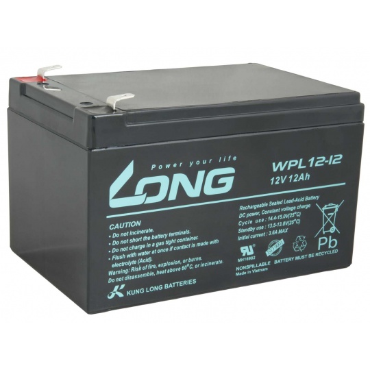 LONG batéria 12V 12Ah F2 LongLife 9 rokov (WPL12-12)