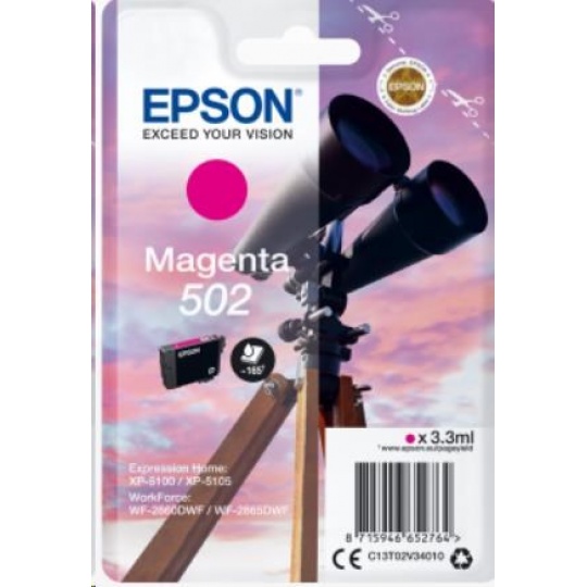 Atramentová tyčinka EPSON Singlepack "Binoculars" Magenta 502