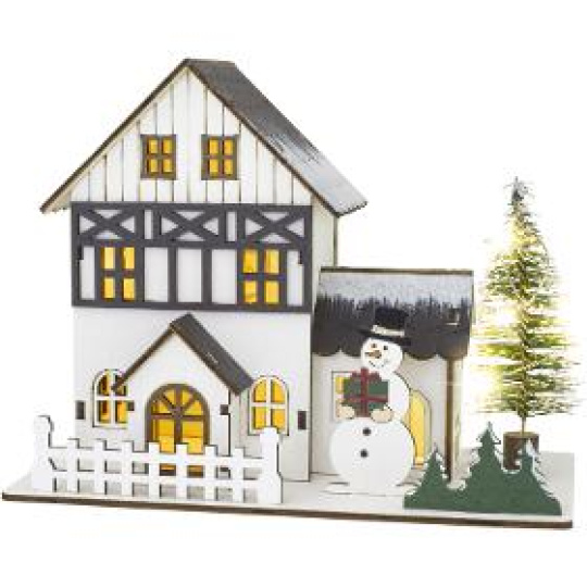 Vianočná dekorácia Domek v zimě 18cm 7LED WW RXL 465 Dom v zime 18cm 7LED WW RETLUX