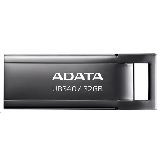 ADATA Flash Disk 64GB UR340, USB 3.2 Dash Drive, kov lesklá černá