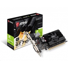 MSI VGA NVIDIA GeForce GT 710 1GD3 LP, GT710, GDDR3 1GB, DVI-I,HDMI,LP MSI VGA NVIDIA GeForce GT 710 1GD3 LP, GT710, GDDR3 1GB, DVI-I,HDMI,LP