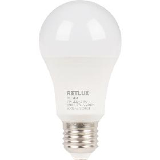 LED Classic RLL 601 A60 E27 bulb 7W CW D RETLUX