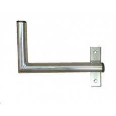 Držák antény na zeď u okna s pásem, pravé uchycení, galvanický zinek, délka 25cm, průměr 3,2cm