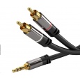 Kábel PREMIUMCORD, Jack 3.5mm-2xCINCH M/M 3m