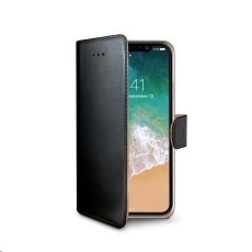 Celly pouzdro Wally s funkcí stojánku pro iPhone XS/X , černá Celly pouzdro Wally s funkcí stojánku pro iPhone XS/X , černá