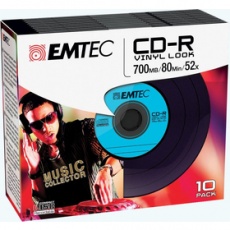 Médiá CD-R 700MB 52x Vinyl Slim 10pack EMTEC Médiá CD-R 700MB 52x Vinyl Slim 10pack EMTEC