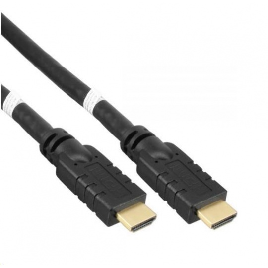 Vysokorýchlostný HDMI kábel PREMIUMCORD s Ether.4K@60Hz, so zosilňovačom, 30 m, 3x tienenie, M/M, pozlátené konektory