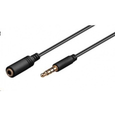 PREMIUMCORD kábel Jack 3,5 mm 4 pin M/F 1 m pre Apple iPhone, iPad, iPod PREMIUMCORD kábel Jack 3,5 mm 4 pin M/F 1 m pre Apple iPhone, iPad, iPod