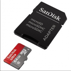 Karta SanDisk MicroSDXC 128 GB Ultra (100 MB/s, Class 10, Android) + adaptér