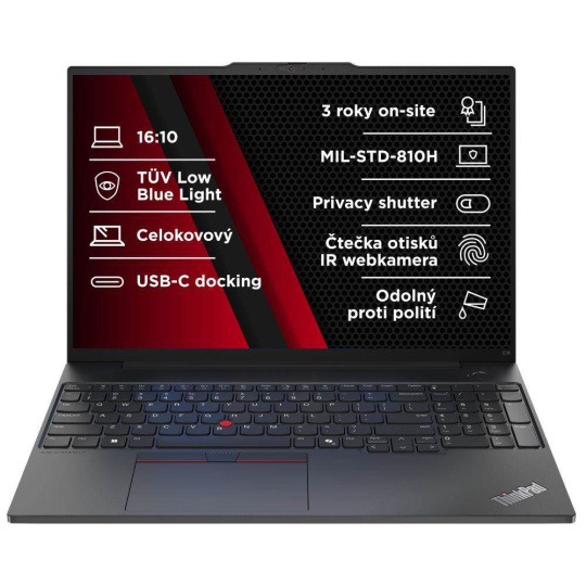 BAZAR - LENOVO NTB ThinkPad E16 AMD G2 - Ryzen7 7735HS,16" WUXGA,16GB,512SSD,FHD+IRcam,W11P - Poškozený obal