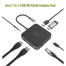 Kľúč ACER 7v1 typu C: 3 x USB3.0, 1 x HDMI, 1 x pd typu C, 1 x čítačka sd kariet, 1 x čítačka tf kariet