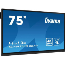Iiyama ProLite IDS, 24/7, 190.5 cm (75''), PureTouch-IR, 4K, USB, USB-C, Ethernet, Wi-Fi, kit (USB), black