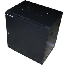 XtendLan 19" nástěnný rozvaděč 6U 600x450, nosnost 60kg, plné dveře, svařovaný,proti vykradení,černý