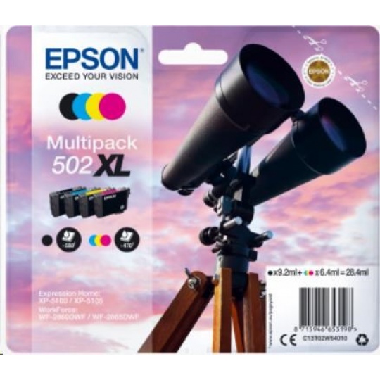 Atrament EPSON Multipack "Binoculars" 4-farebný atrament 502XL