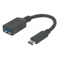 MANHATTAN Kabel Superspeed USB-C na USB, 15cm, černá