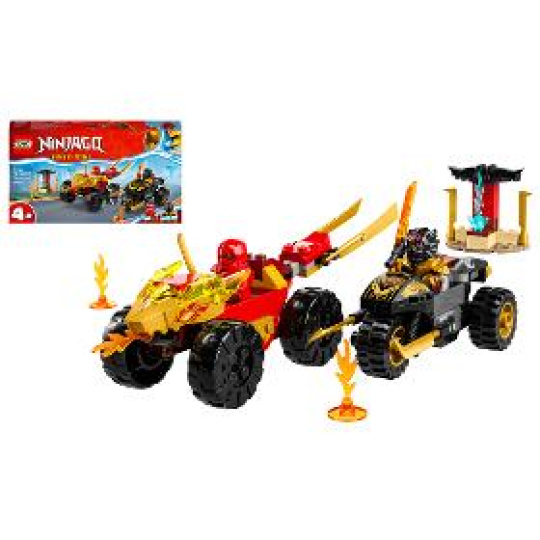 LEGO Ninjago Kai a Ras v súboji auta s motorkou 71789