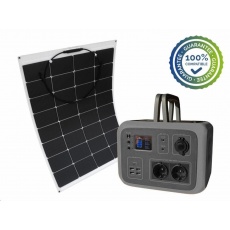 Viking bateriový generátor AC600, 600W, šedá + solární panel LE100 Viking bateriový generátor AC600, 600W, šedá + solární panel LE100