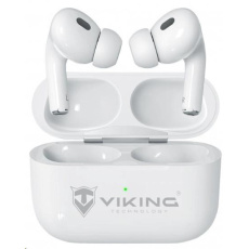 Viking bluetooth sluchátka s mikrofonem VPRORT, bílá