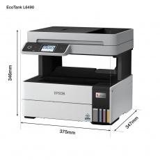 Atramentová tlačiareň EPSON EcoTank L6490, 4v1, A4, 1200x4800dpi, 37 str./min, USB, duplex, 3 roky záruka po registrácii.