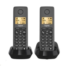 BAZAR - Gigaset Basic 100 Duo Black - Poškozený obal (Komplet)
