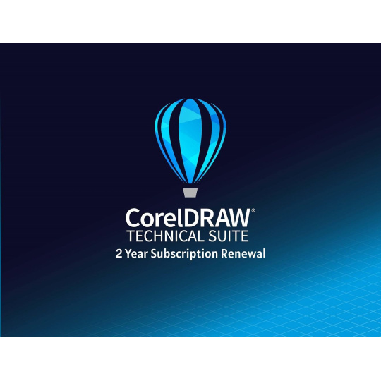 CorelDRAW Technical Suite 2 roky obnova pronájmu licence (Single) EN/DE/FR/ES/BR/IT/CZ/PL/NL