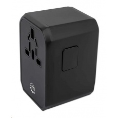 MANHATTAN nabíječka a cestovní adaptér, napájení USB-C, 3xUSB-A, US, EU, UK a AU zástrčky, černá MANHATTAN nabíječka a cestovní adaptér, napájení USB-C, 3xUSB-A, US, EU, UK a AU zástrčky, černá