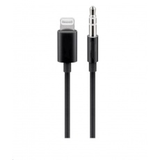 PREMIUMCORD Redukčný audio kábel Apple Lightning na 3.5 mm stereo jack, 1 m, čierny PREMIUMCORD Redukčný audio kábel Apple Lightning na 3.5 mm stereo jack, 1 m, čierny
