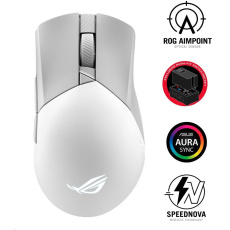 ASUS myš ROG GLADIUS III Wireless Aimpoint White (P711), RGB, Bluetooth, bílá