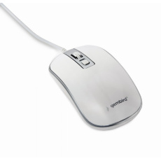 BAZAR - GEMBIRD myš MUS-4B-06-WS, drátová, optická, USB, bílá/stříbrná, poškozený obal BAZAR - GEMBIRD myš MUS-4B-06-WS, drátová, optická, USB, bílá/stříbrná, poškozený obal