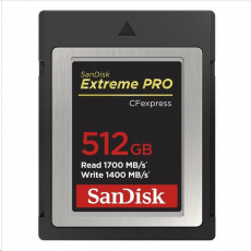 Karta SanDisk Extreme Pro CFexpress 512 GB, typ B, 1700 MB/s čítanie, 1200 MB/s zápis