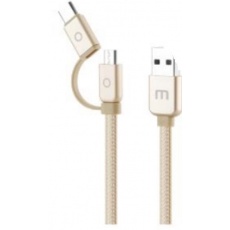 MEIZU datový nabíjecí kabel USB - MicroUSB/USB-C, 120 cm, zlatá MEIZU datový nabíjecí kabel USB - MicroUSB/USB-C, 120 cm, zlatá