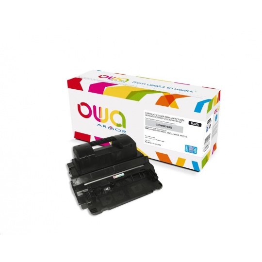 OWA Armor toner pre HP Laserjet 600 M602, M603, M4555 , 32000 strán, CE390X JUMBO, čierna/čierna