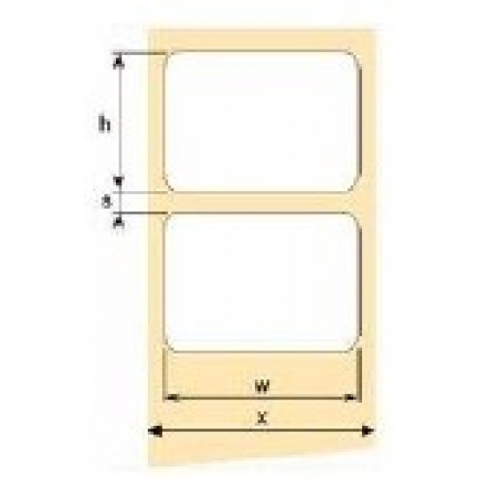 OEM samolepiace etikety 22 mm x 10 mm, biely PE, cena za 2000 ks