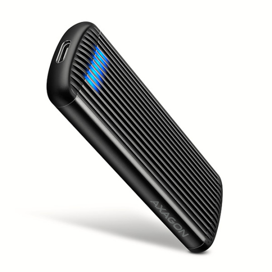 AXAGON EEM2-SC, USB-C 10Gbps externý box pre M.2 NVMe SSD, bezskrutkový, rebrovaný hliník