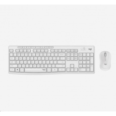 Logitech Silent Wireless Combo MK295, bezdrátová klávesnice + myš, DE, White Logitech Silent Wireless Combo MK295, bezdrátová klávesnice + myš, DE, White