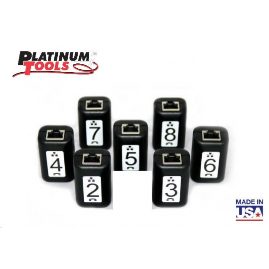 Platinum Tools TT208 - sada 7ks dátových/telefonických prijímačov (Rj-45, RJ-12) ID# 2-8 pre TNP700, detekcia vrátane testu zapojenia