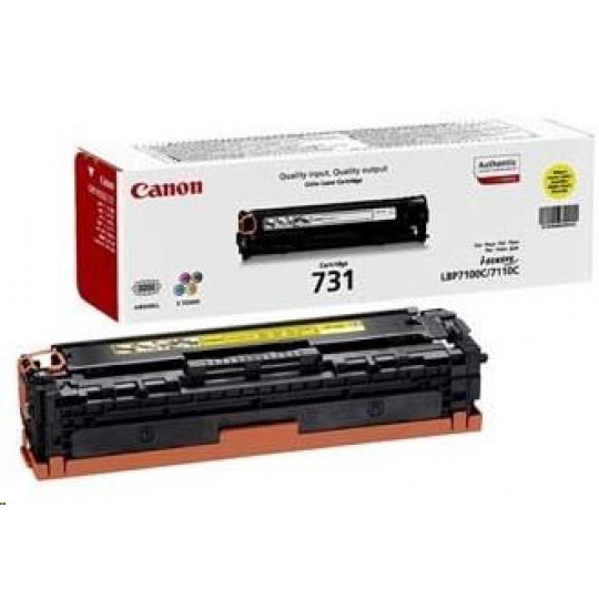 Canon LASER TONER CRG-731Y 1 500 stran BAZAR/POŠKOZENÝ OBAL Canon LASER TONER CRG-731Y 1 500 stran BAZAR/POŠKOZENÝ OBAL